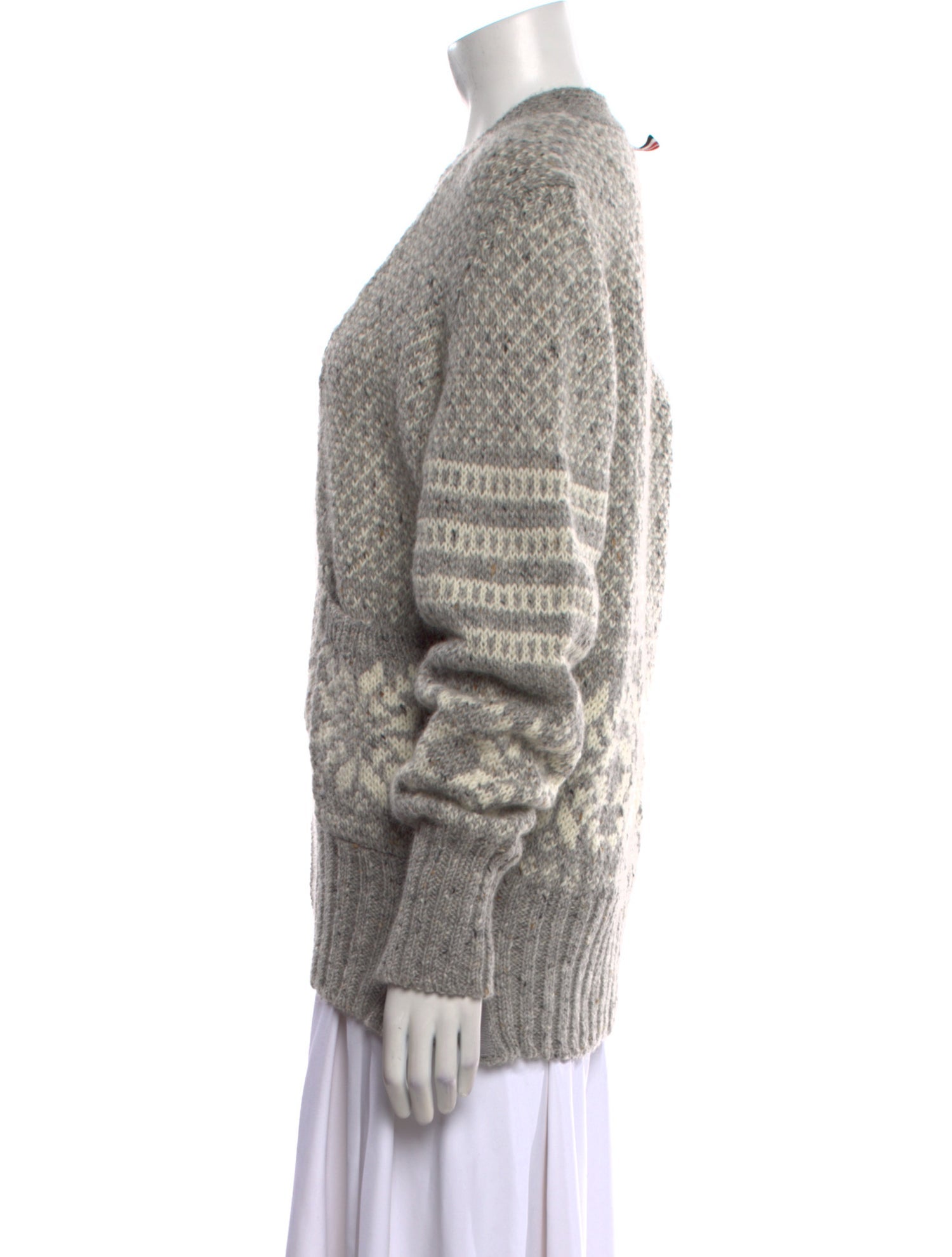 Thom Browne Wool V-Neck Sweater